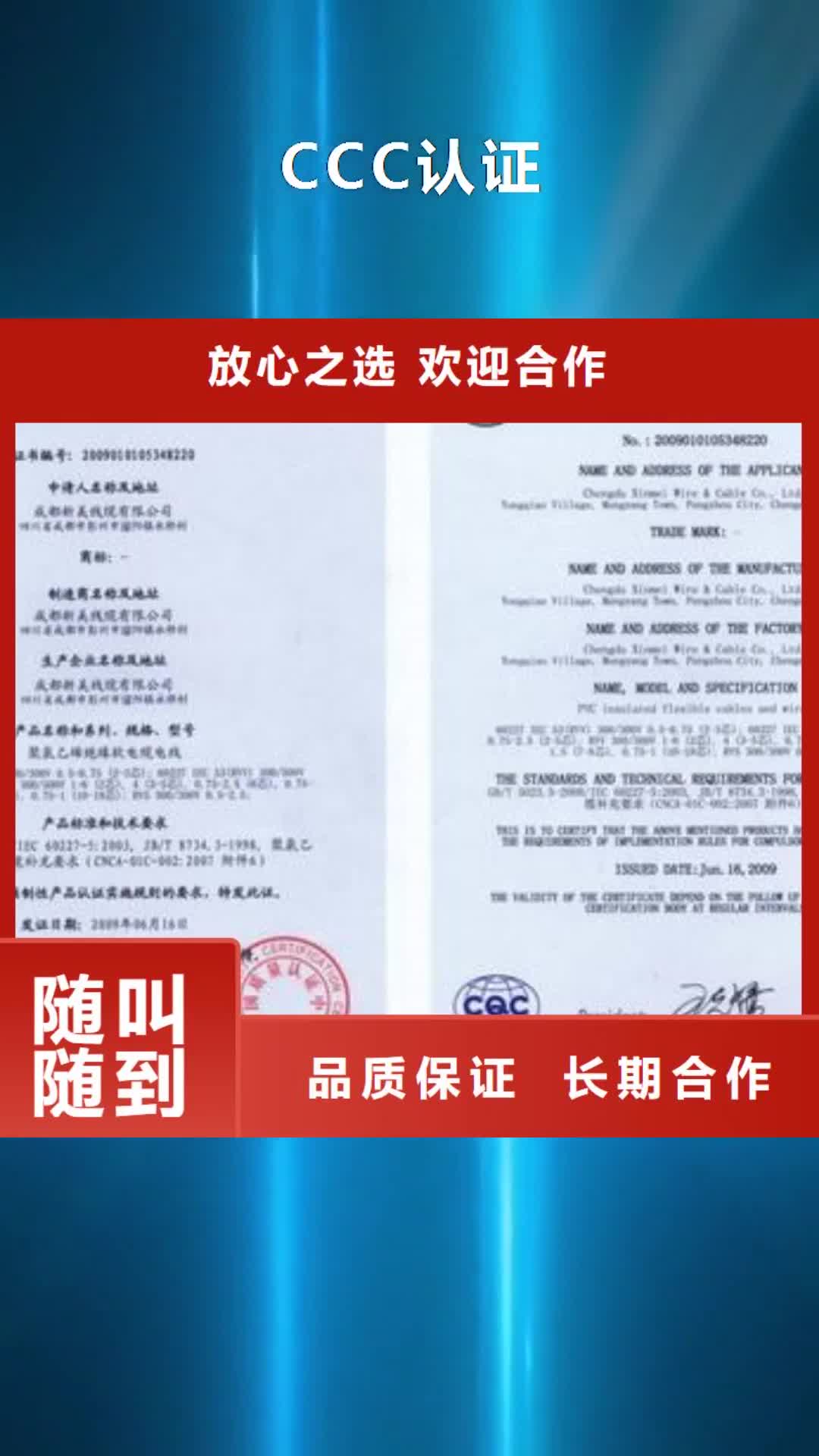 延安 CCC认证【AS9100认证】先进的技术