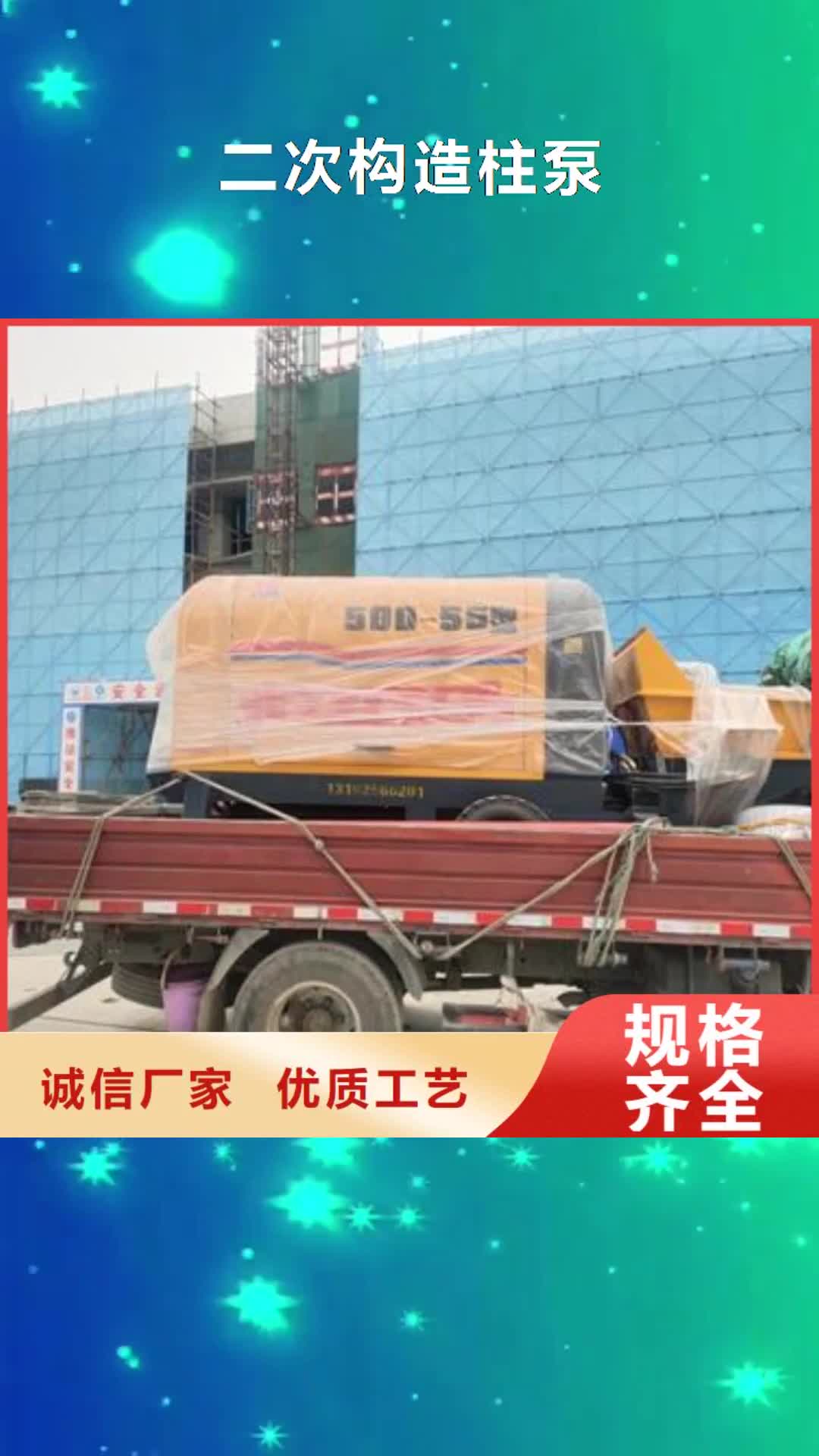秦皇岛【二次构造柱泵】小型混凝土输送泵厂家拥有先进的设备