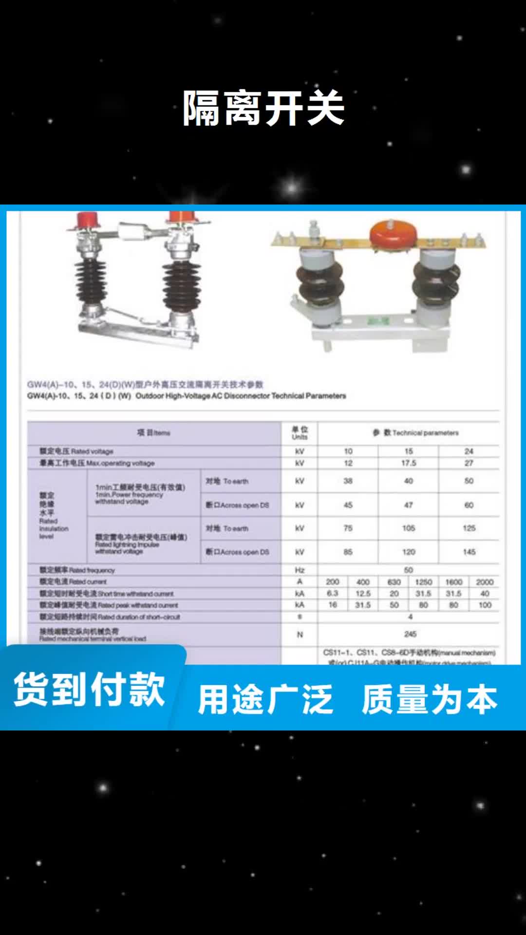 上海 隔离开关-【高低压电器】选择大厂家省事省心